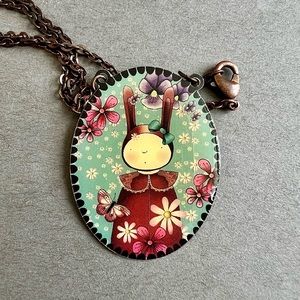 Whimsical “Bunny Girl” Pendant Necklace (NEW)